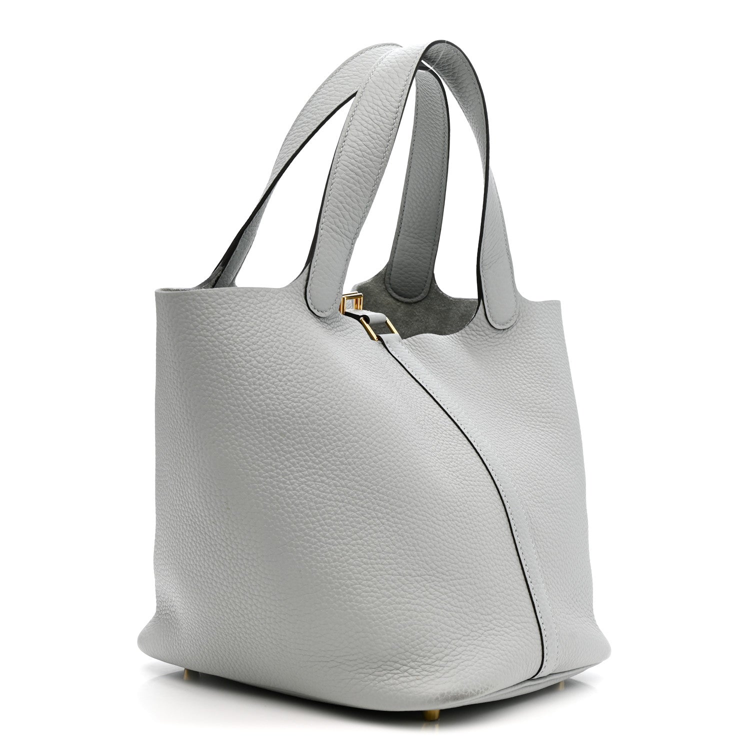 Hermes Taurillon Clemence Picotin Lock 22 MM Gris Platine 3 of 13