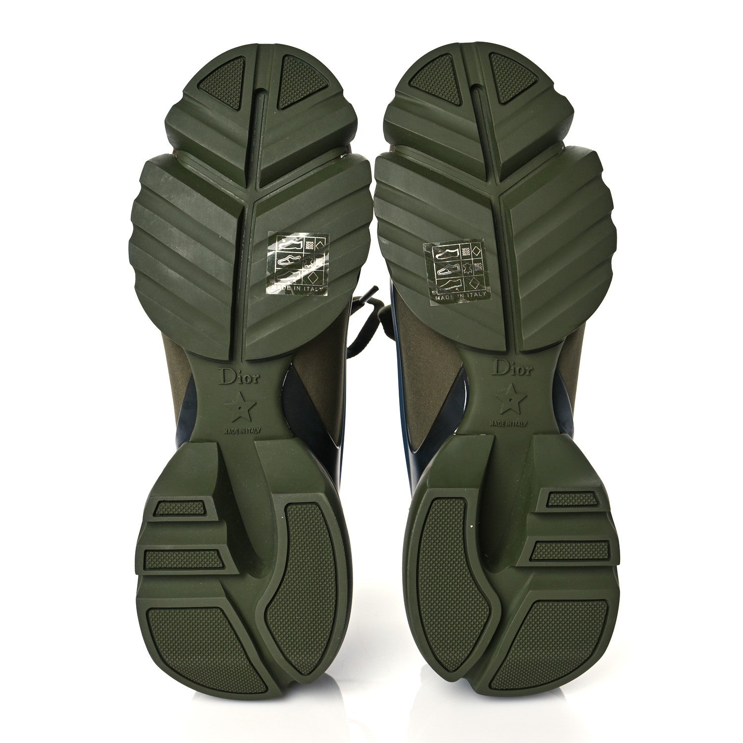 Christian Dior Neoprene Rubber Womens D-Connect Sneakers 38 Kaki 6 of 10