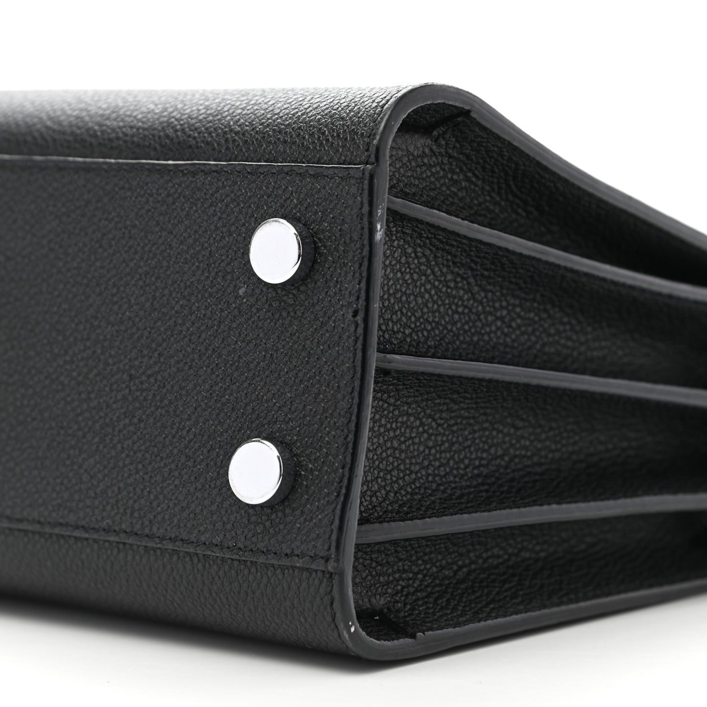 Grained Calfskin Nano Sac De Jour Black