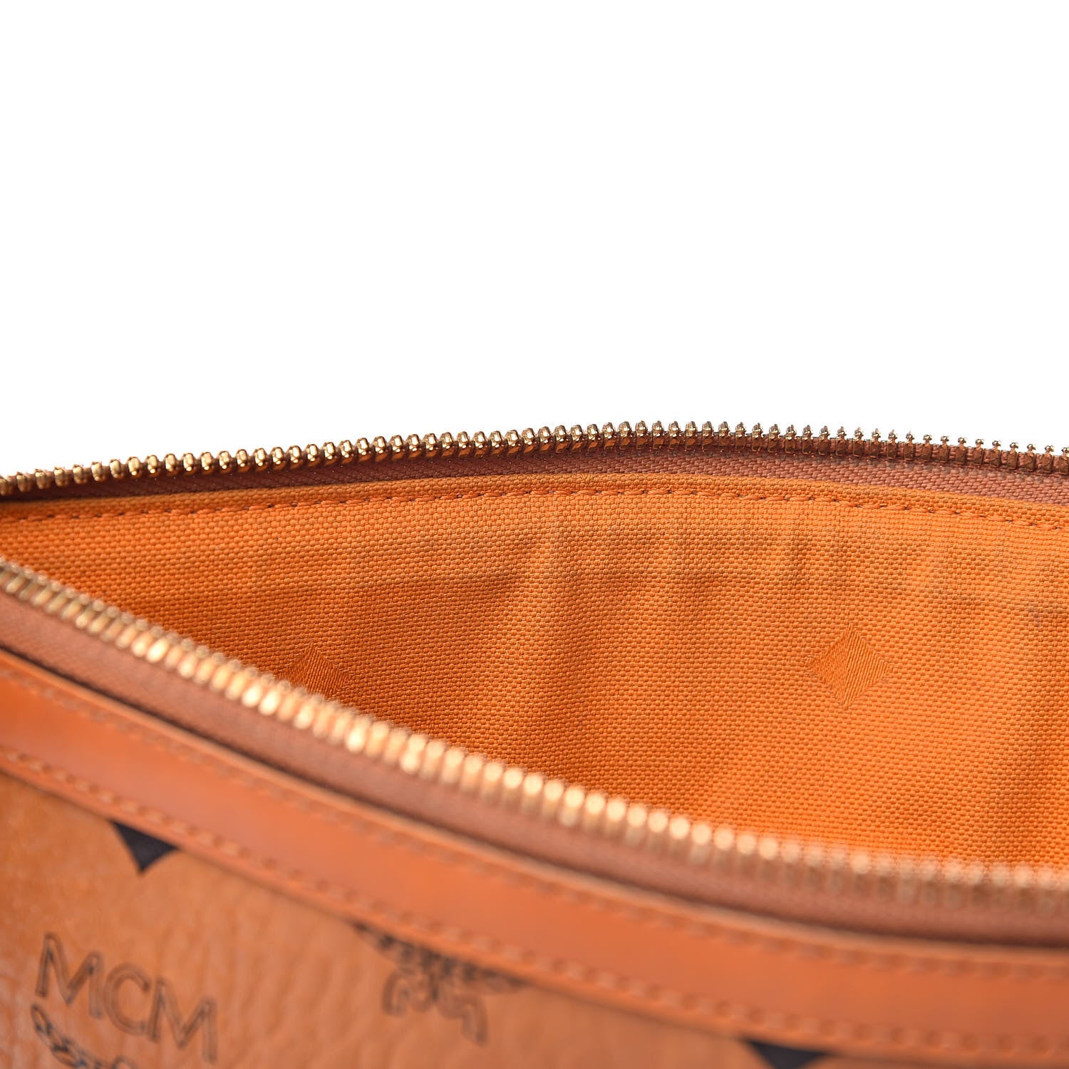 MCM Visetos Mini Pouch Cognac 10 of 14