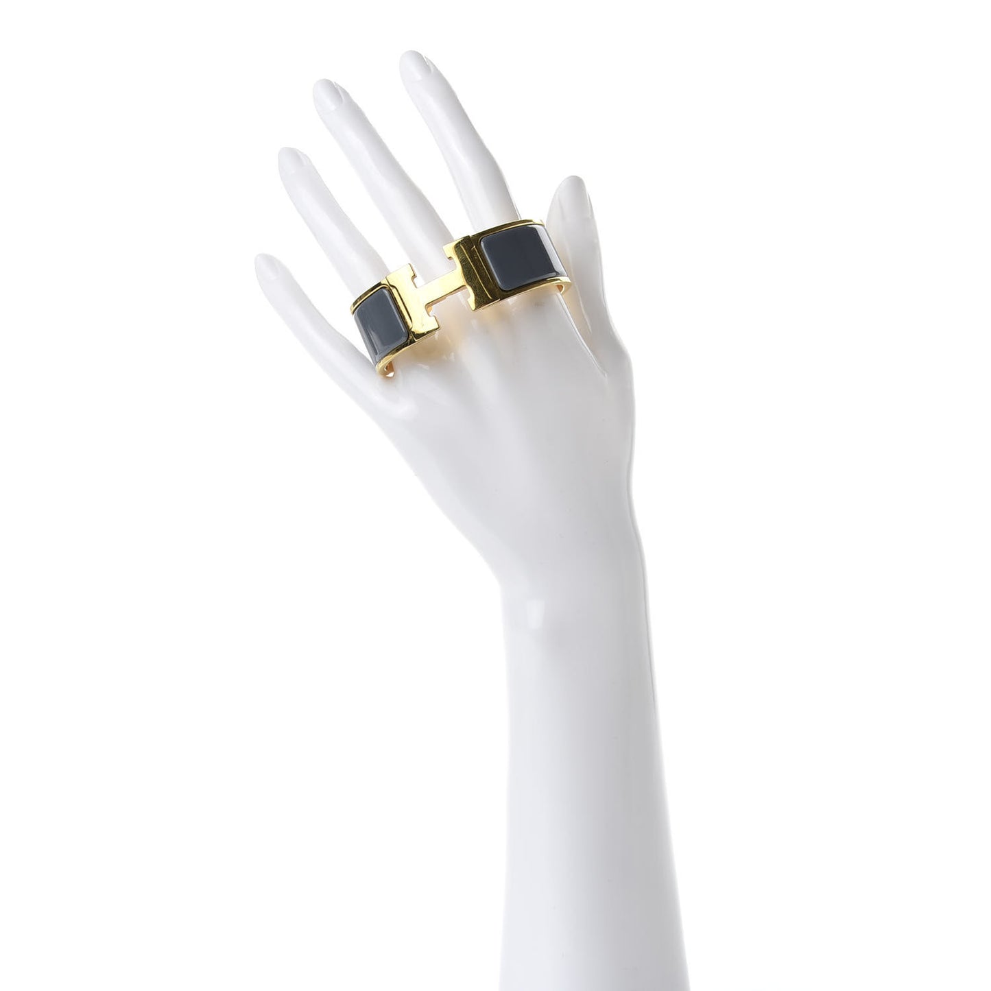 Enamel Wide Clic Clac H Bracelet PM Slate