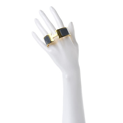 Hermes Enamel Wide Clic Clac H Bracelet PM Slate 2 of 6