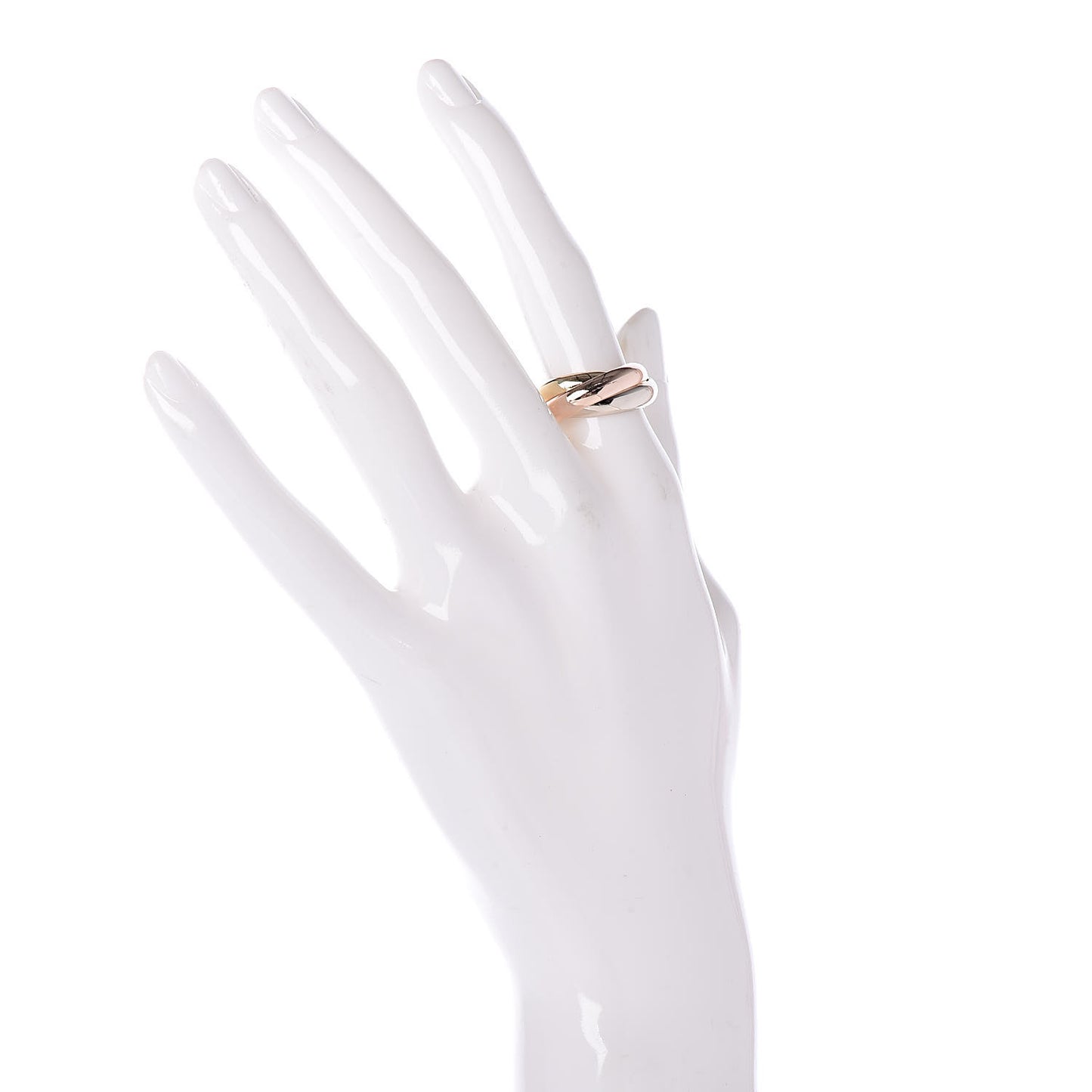 18K Pink Yellow White Gold Classic Trinity Ring 52 6