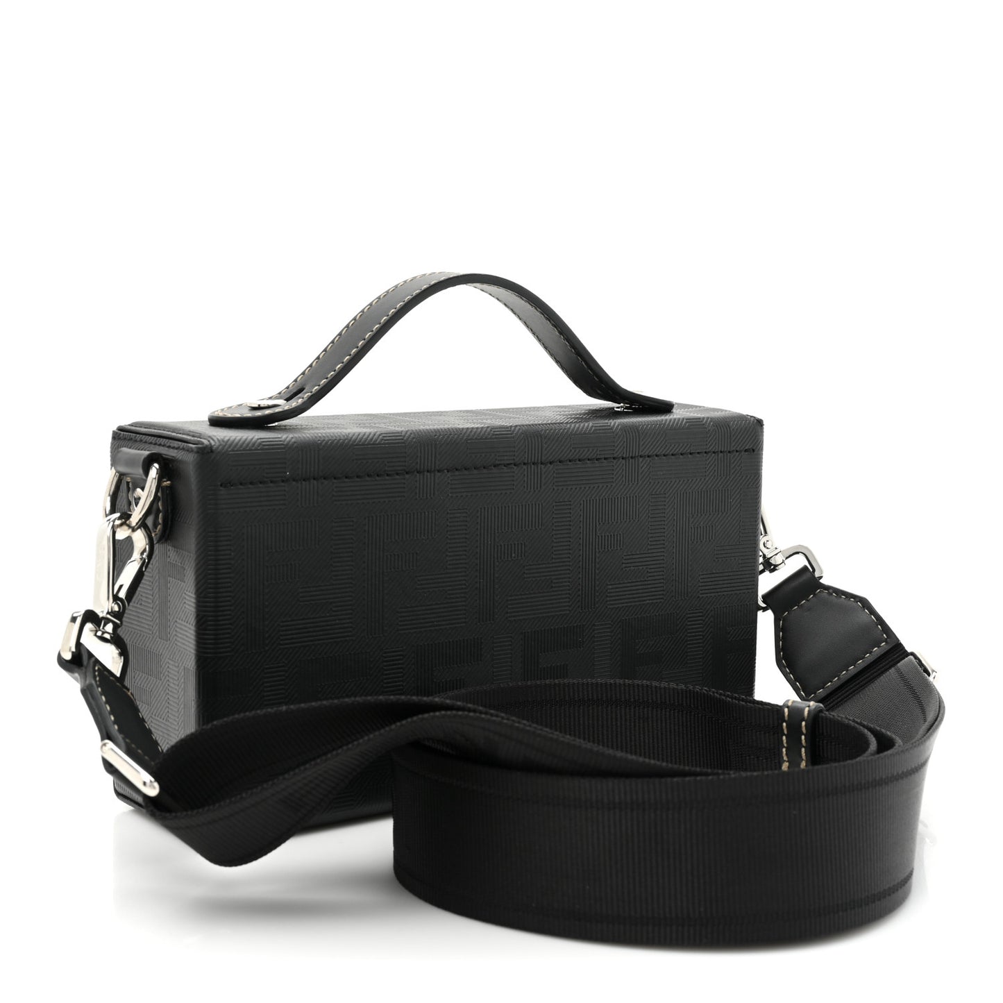 Vitello King FF Lines Embossed Baguette Soft Trunk Black