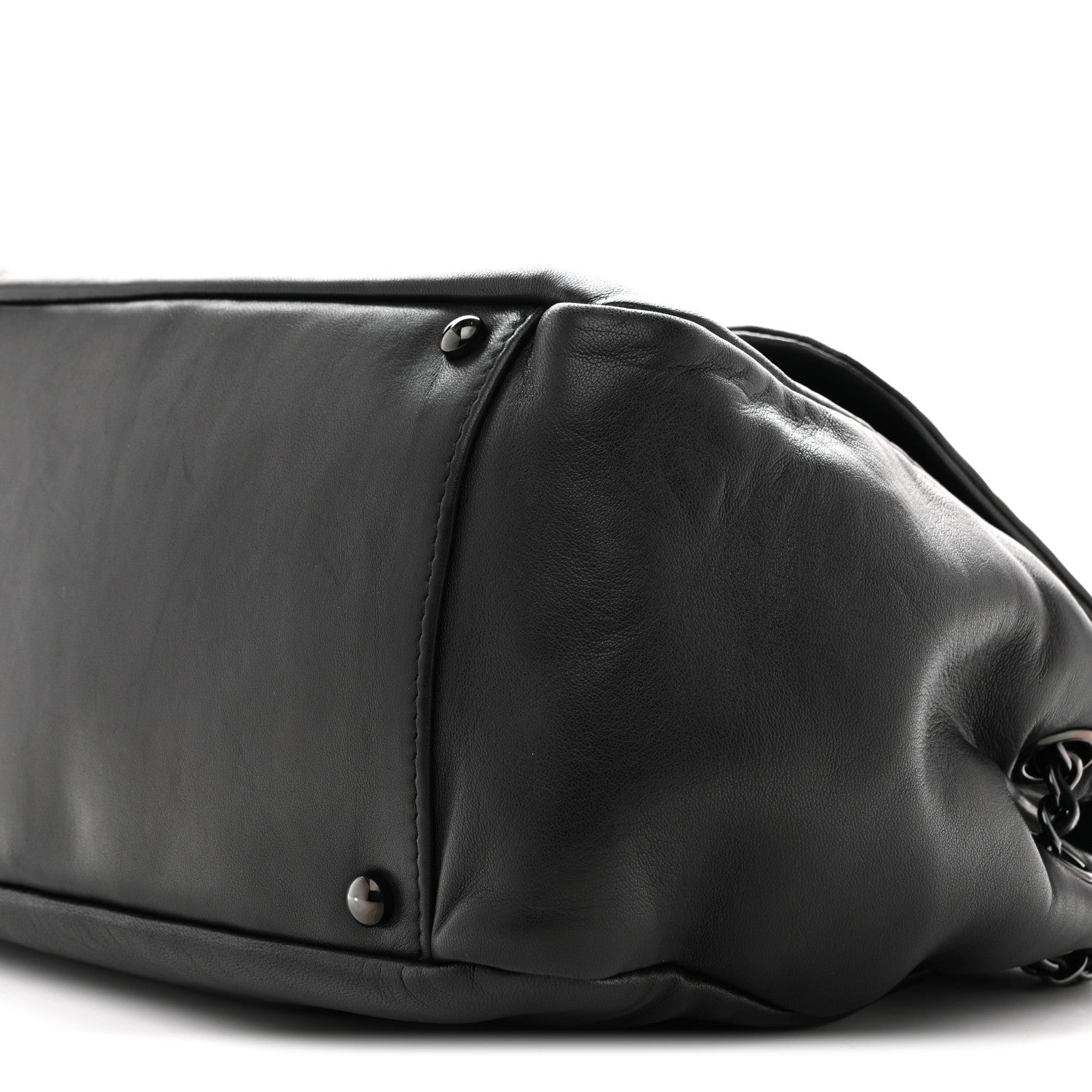 Chanel Lambskin Studded Accordion CC Flap Black 10 of 13