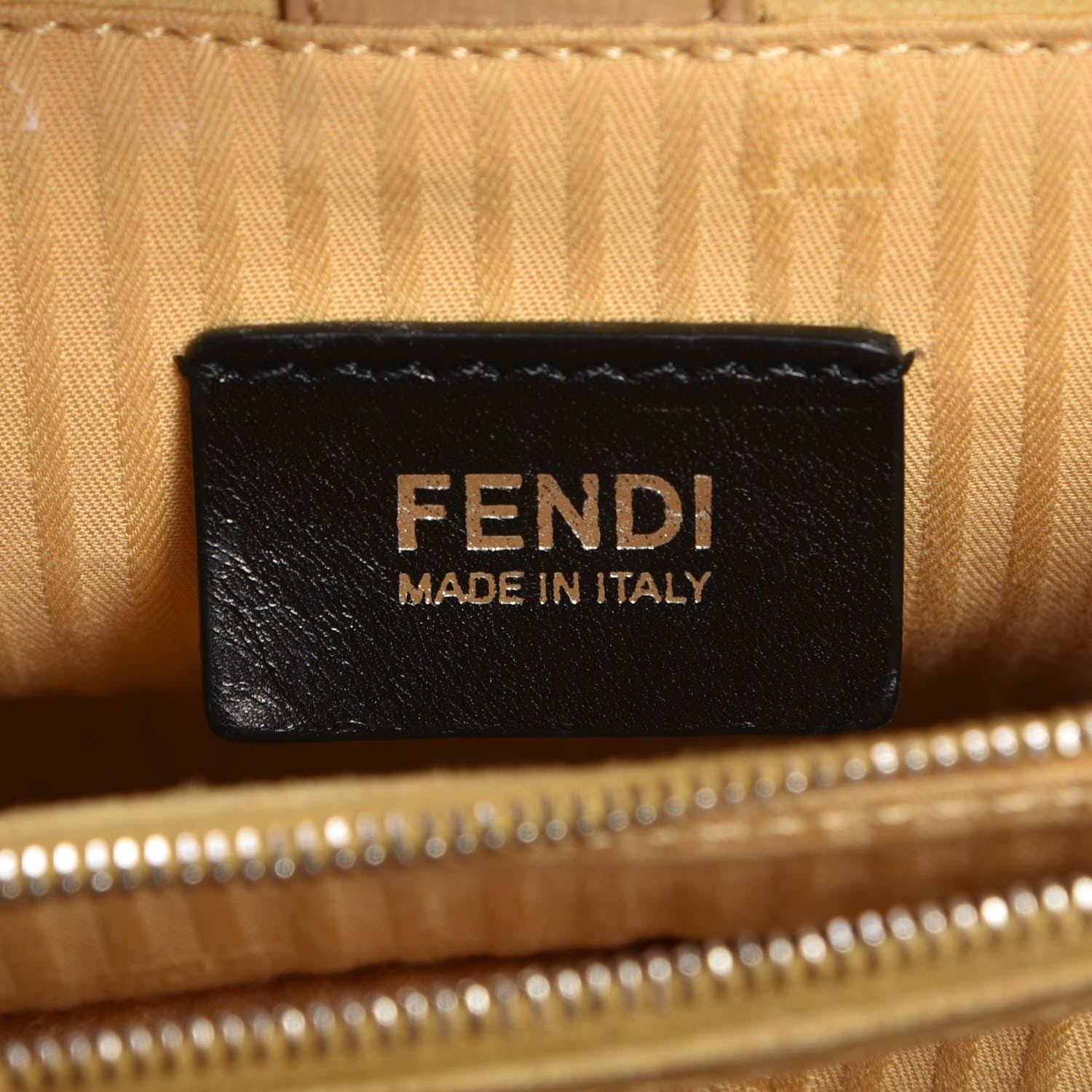 Fendi Vitello Vernice Camoscio Petite 2Jours Tote Alchemy Yellow 9 of 43