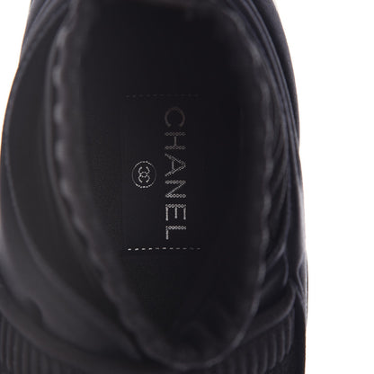 Chanel Stretch Fabric CC Sneakers 38 Black 7 of 8