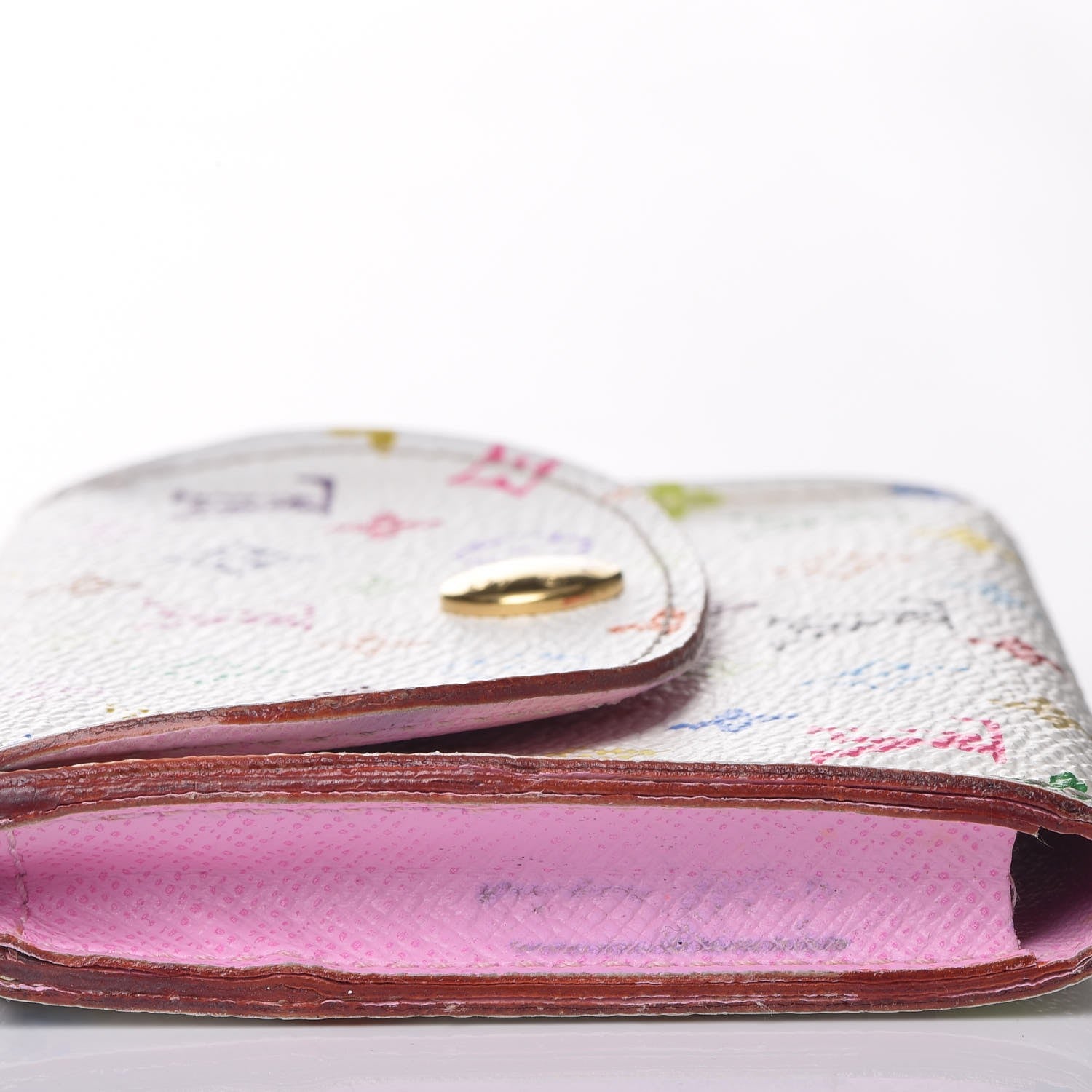 Louis Vuitton Monogram Multicolor Business Card Holder White Litchi 10 of 12