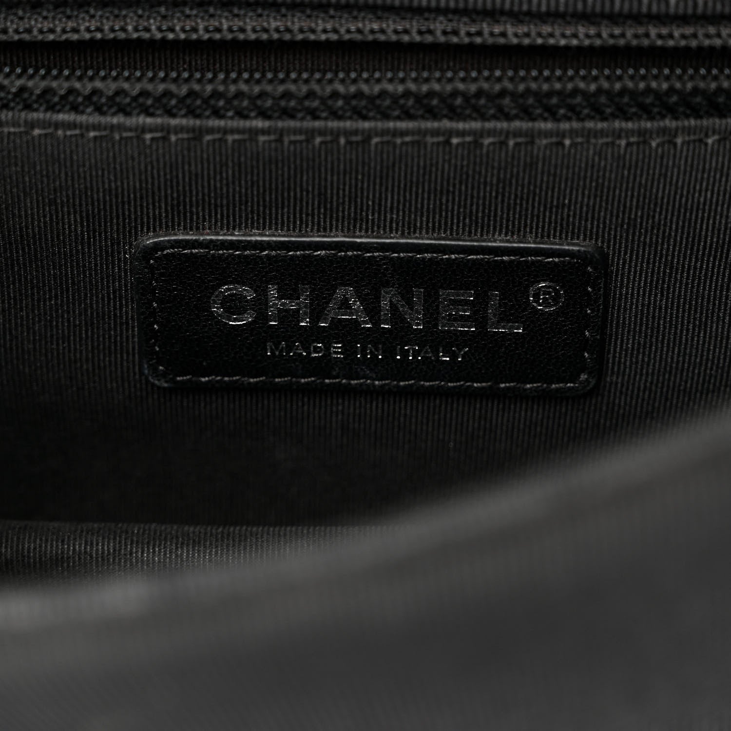 Chanel Lambskin Grosgrain Chevron Quilted Small Couture Flap Black Gold 6 of 18