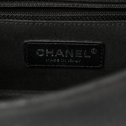 Chanel Lambskin Grosgrain Chevron Quilted Small Couture Flap Black Gold 6 of 18