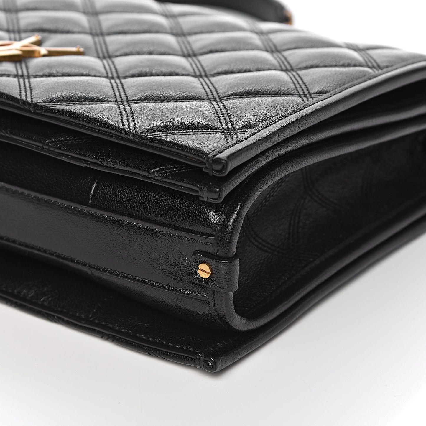 Lambskin Quilted Small Becky Chain Bag Black