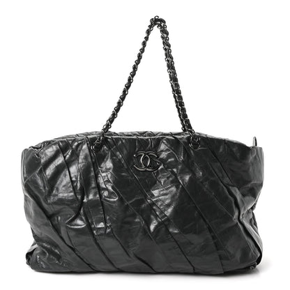 Chanel Glazed Calfskin Twisted Bowling Bag Grey 1 of 10