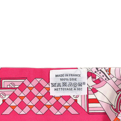 Hermes Silk De l'Ombrelle Aux Duels Twilly Fuchsia Rose Pale 3 of 4