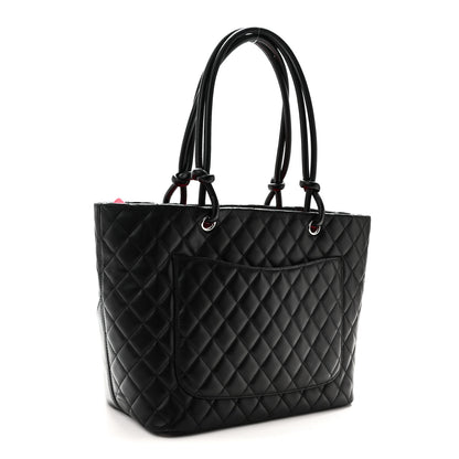 Chanel Calfskin Quilted Large Cambon Tote Black 3 of 10