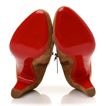 Christian Louboutin Suede Fringe Christina 85 Booties 36 Noisette 5 of 9
