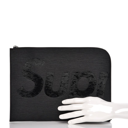 Louis Vuitton X SUPREME Epi Pochette Jour GM Black 2 of 8