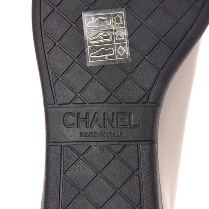 Chanel Lambskin Patent Calfskin CC Sneakers 38 White Black 6 of 12