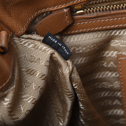 Prada Saffiano Medium Galleria Double Zip Tote Caramel 9 of 14