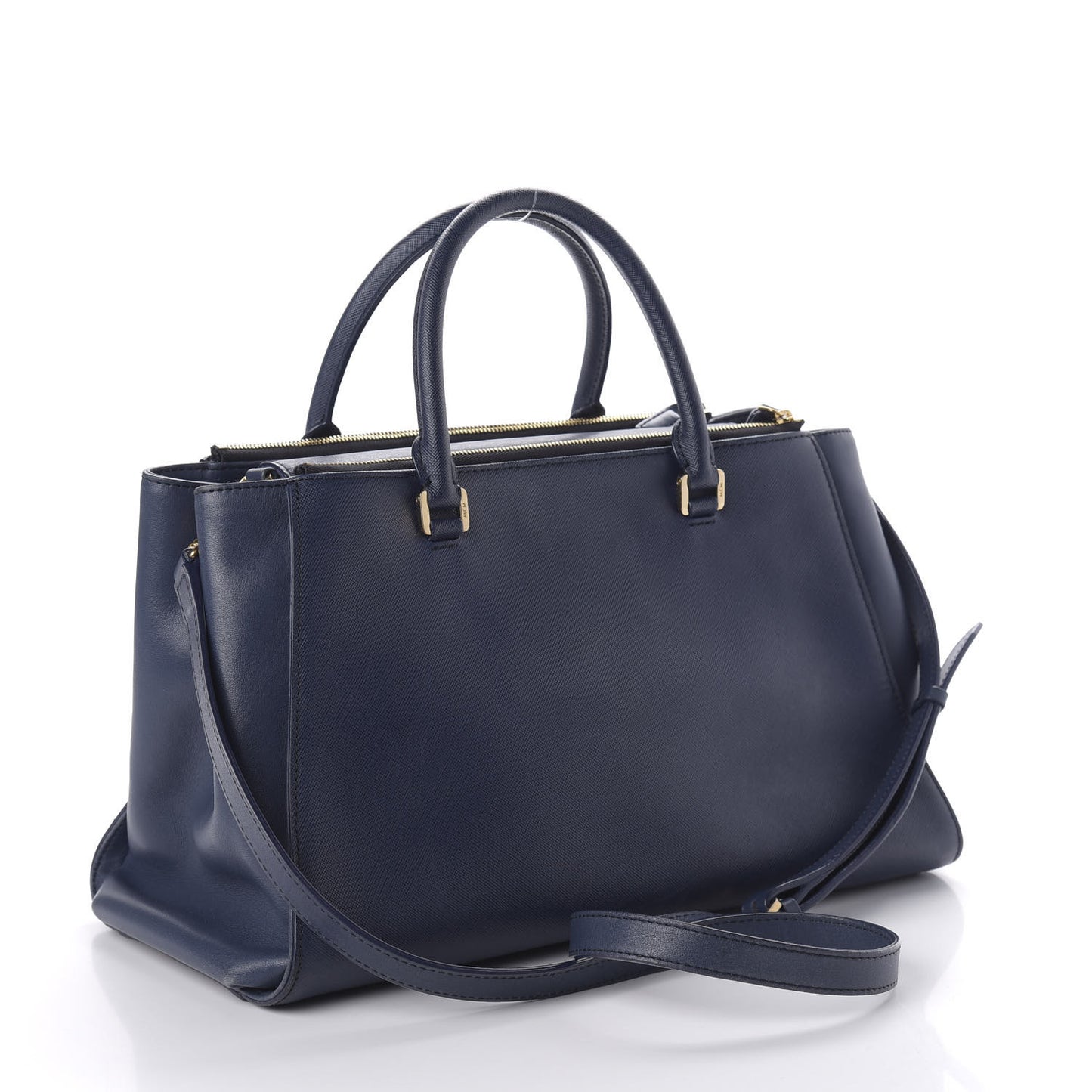Saffiano Top Handle Tote Blue