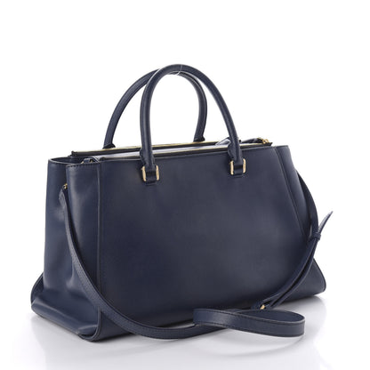 MCM Saffiano Top Handle Tote Blue 3 of 10
