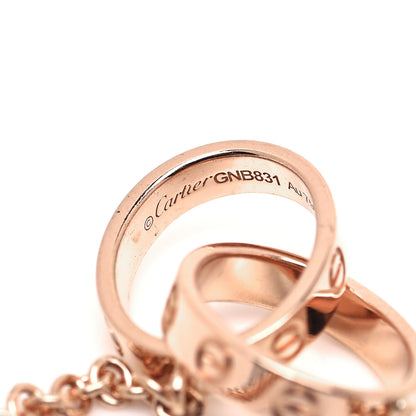 Cartier 18K Pink Gold Interlocking LOVE Necklace 6 of 8