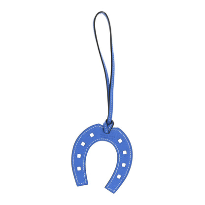 Hermes Swift Paddock Horseshoe Bag Charm Bleu Hydra 1 of 3