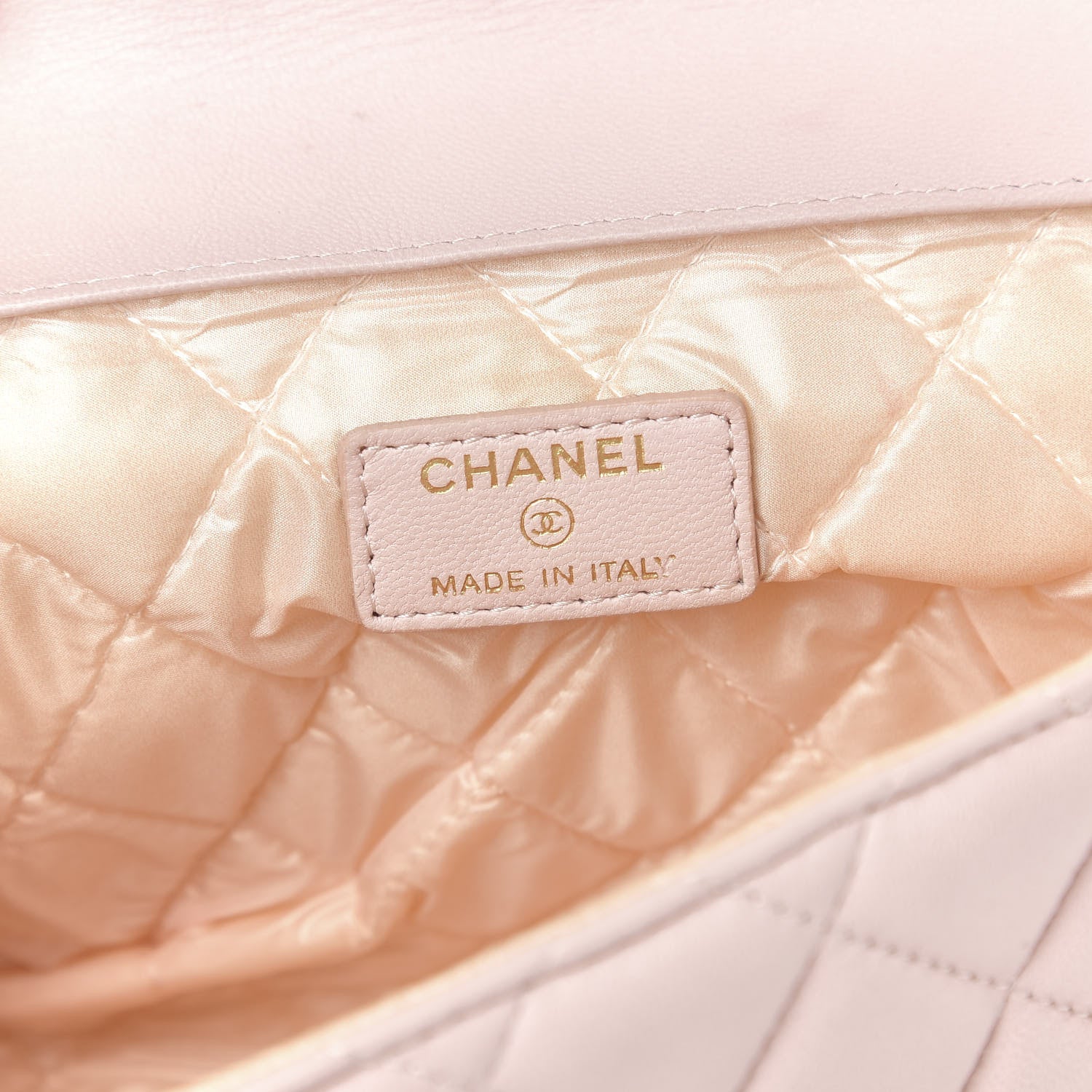 Chanel Lambskin Quilted Flap Cosmetic Case Light Pink 6 of 11