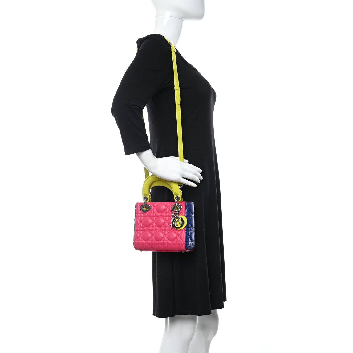 Christian Dior Lambskin Cannage Mini Lady Dior Multicolor 2 of 12