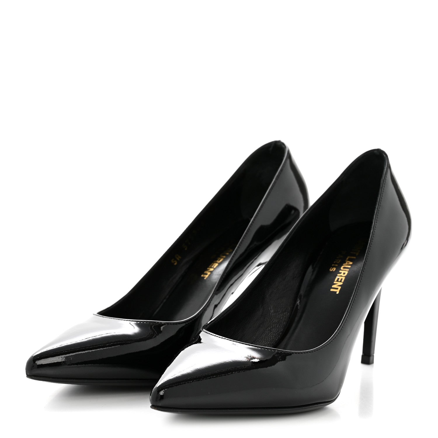 Saint Laurent Patent Classic Paris 105 Escarpin Pumps 36 Black 4 of 11