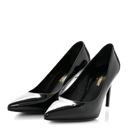 Saint Laurent Patent Classic Paris 105 Escarpin Pumps 36 Black 4 of 11