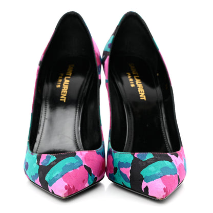 Saint Laurent Tessuto Silk Floral Zoe Pump 36 Multicolor 2 of 8