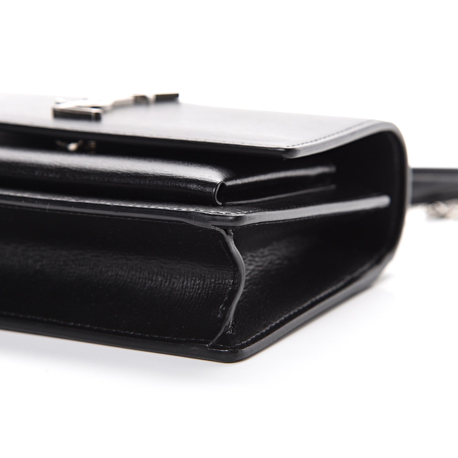 Saint Laurent Calfskin Monogram Sunset Chain Wallet Black 9 of 10