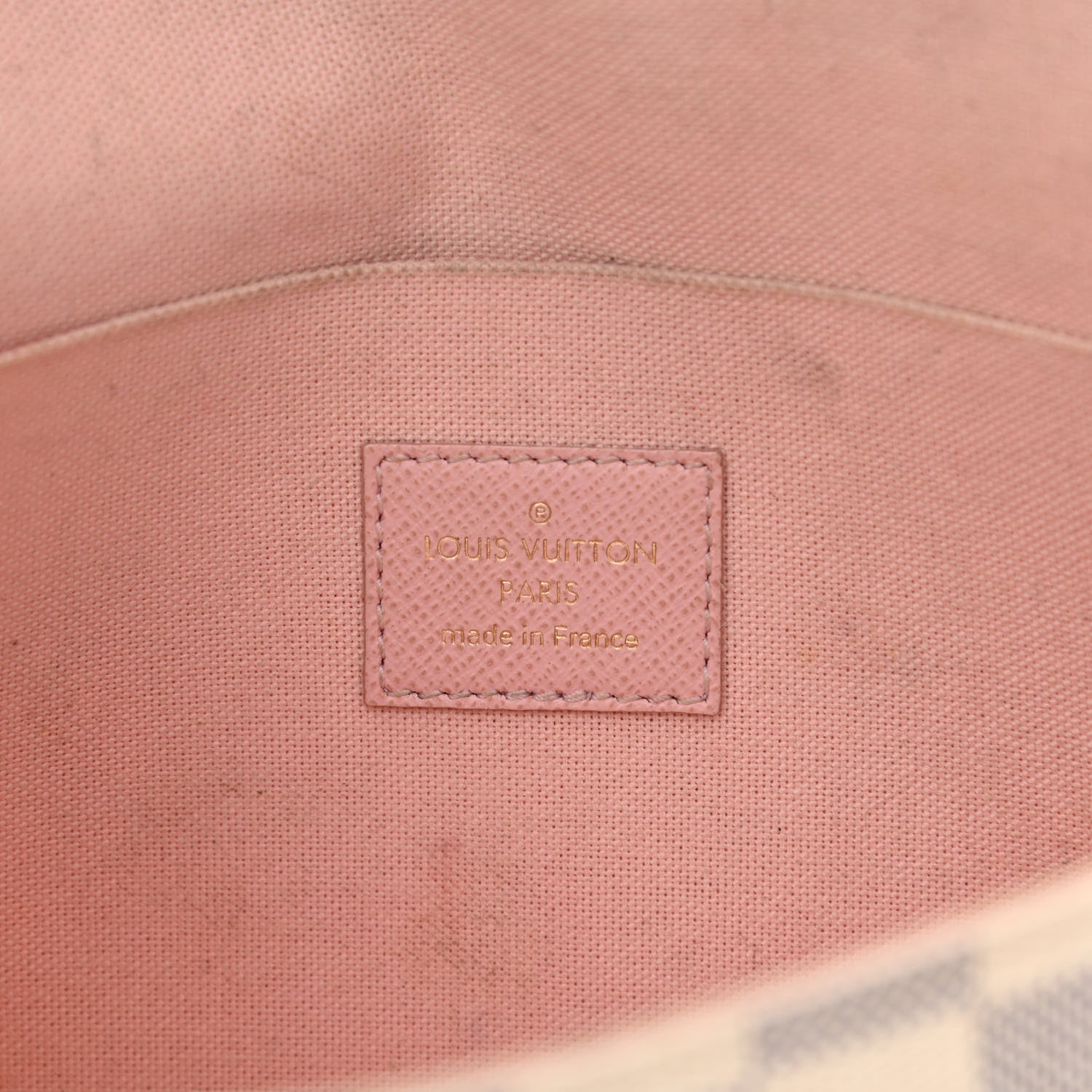 Louis Vuitton Damier Azur Pochette Felicie Chain Wallet Rose Ballerine 9 of 16