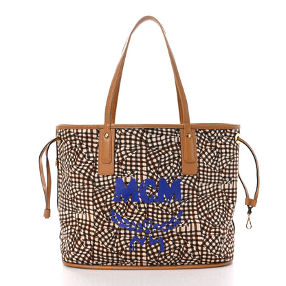 MCM Visetos Medium Liz Reversible Shopper Tote Cognac 9 of 15