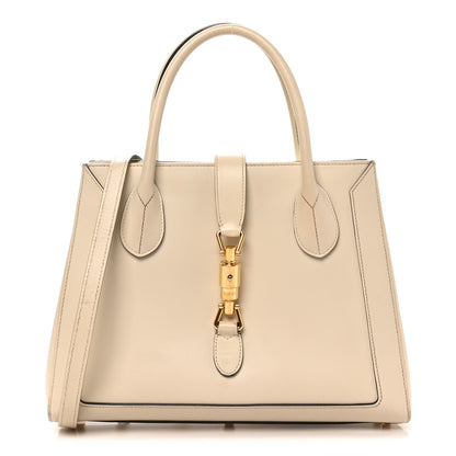 Gucci Boarded Plutone Calfskin Medium Jackie 1961 Tote Mystic White 1 of 10
