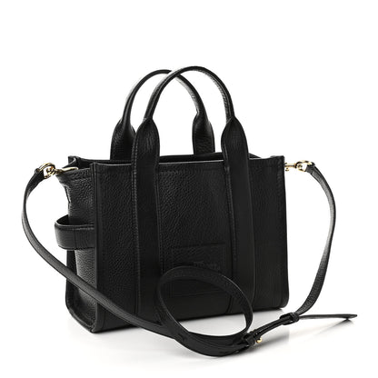 Marc Jacobs Grained Calfskin Small The Tote Bag Black 3 of 11