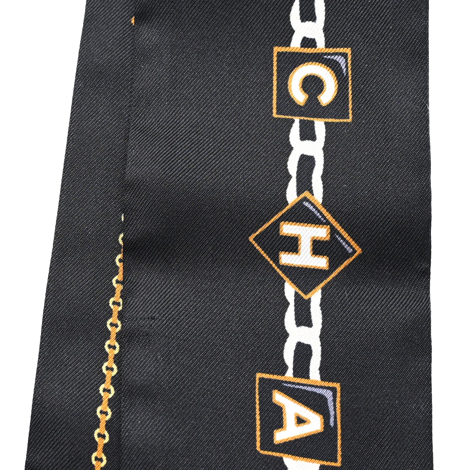Chanel Silk CC Chain Slim Bandeau Black Gold 4 of 4