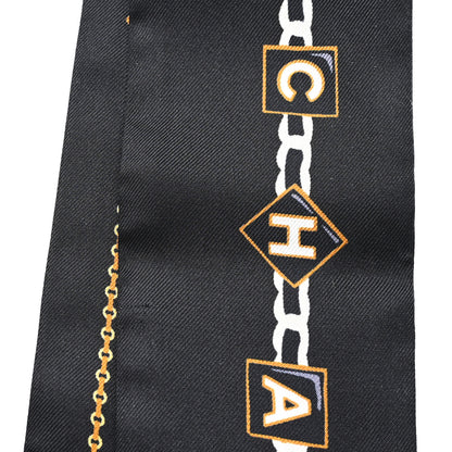 Chanel Silk CC Chain Slim Bandeau Black Gold 4 of 4