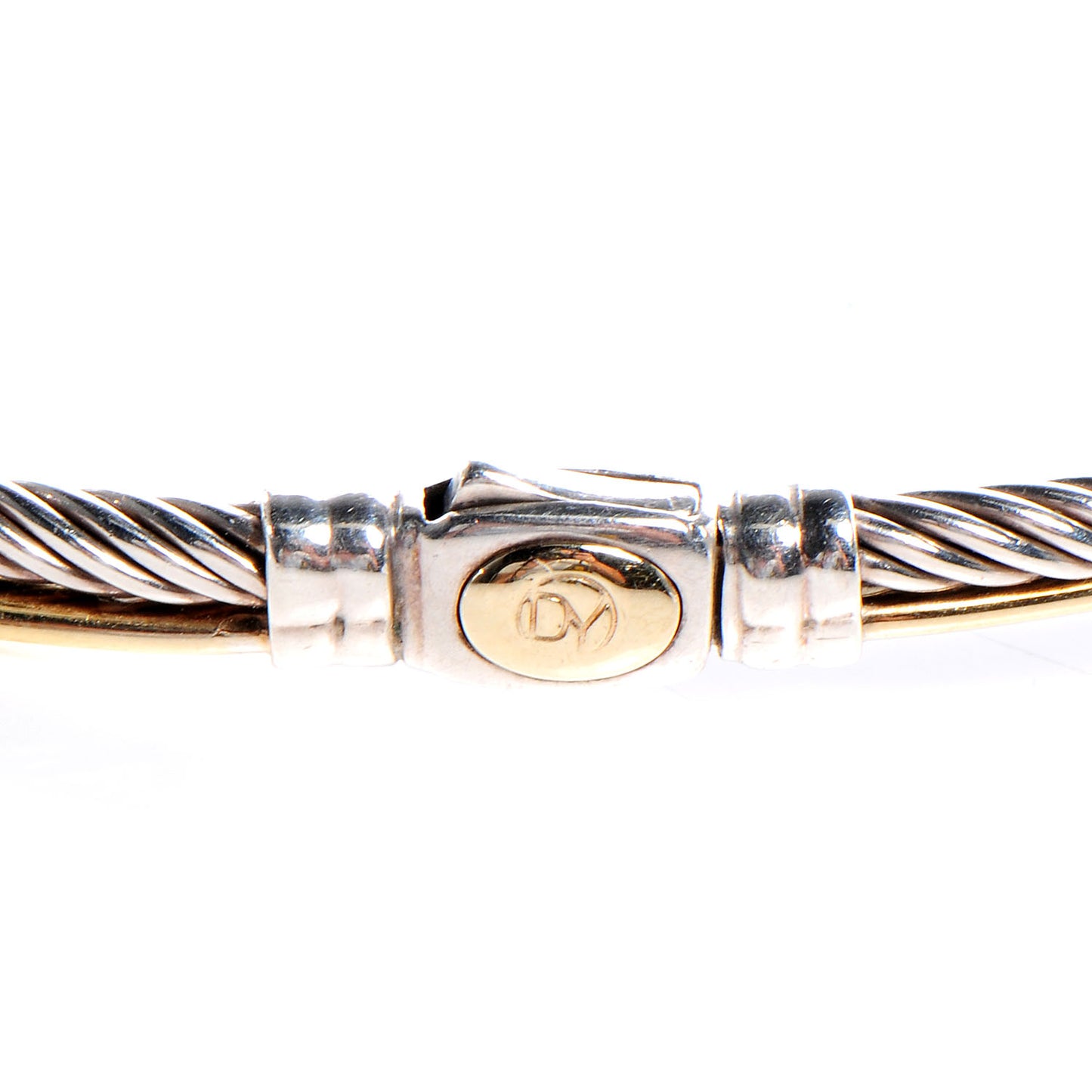 Sterling Silver 18K Yellow Gold Crossover Cable Choker Necklace