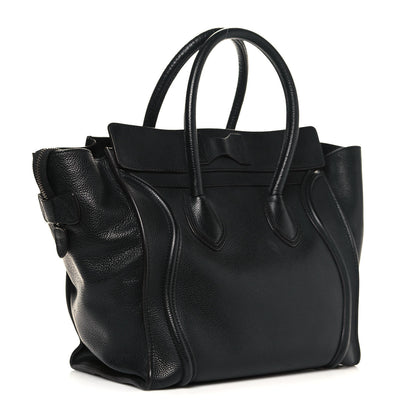 Celine Drummed Calfskin Mini Luggage Black 3 of 15