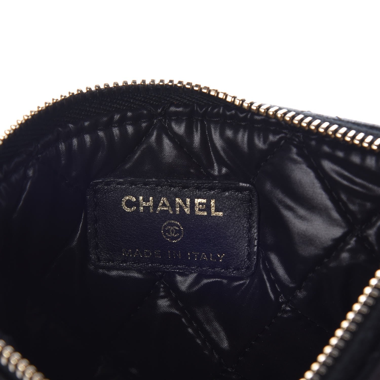 Chanel Lambskin Quilted Small Casino Cosmetic Case Black 6 of 8