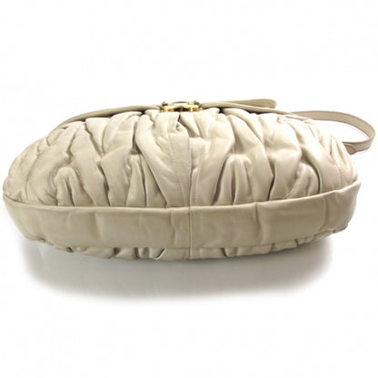 Miu Miu Leather Matelasse Coffer Hobo Bianco 4 of 12