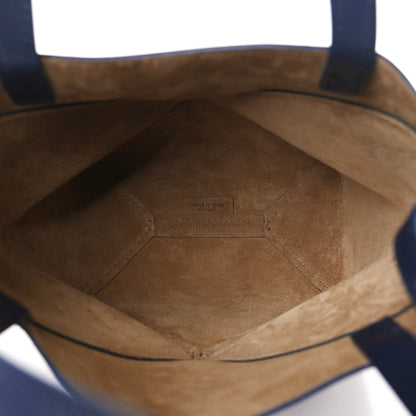 Loewe Shiny Calfskin Mini Puzzle Fold Tote Navy 5 of 9