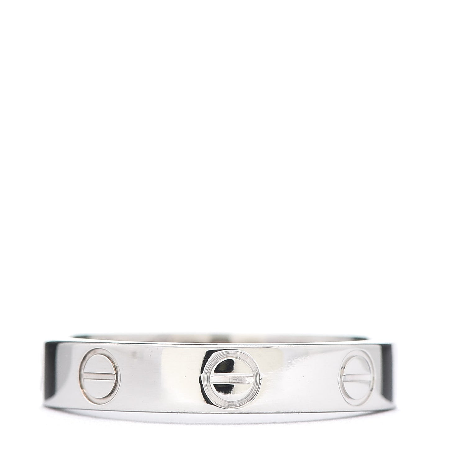 18K White Gold 3.5mm LOVE Wedding Band Ring 52 6