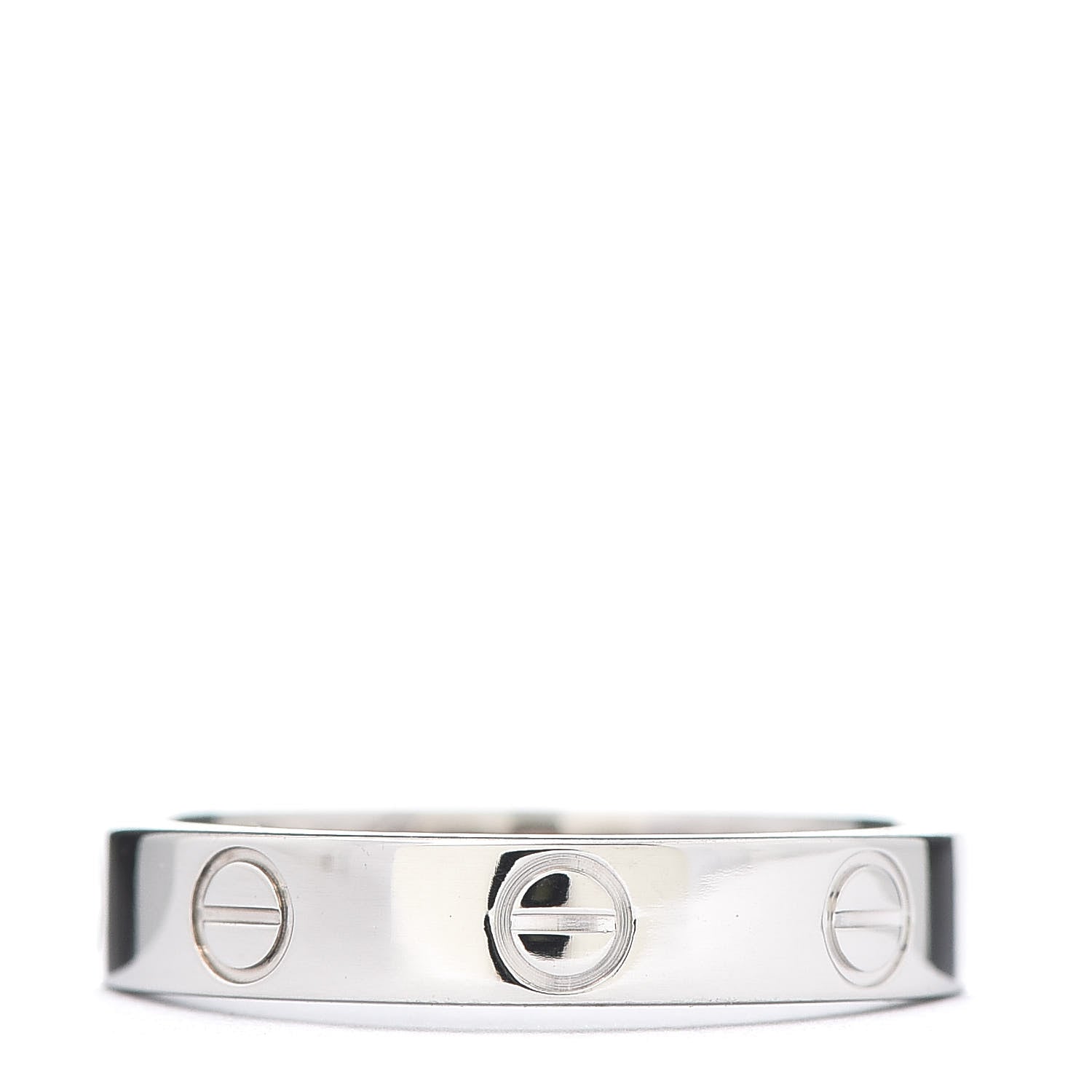 Cartier 18K White Gold 3.5mm LOVE Wedding Band Ring 52 6 1 of 4