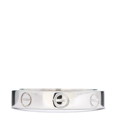 Cartier 18K White Gold 3.5mm LOVE Wedding Band Ring 52 6 1 of 4