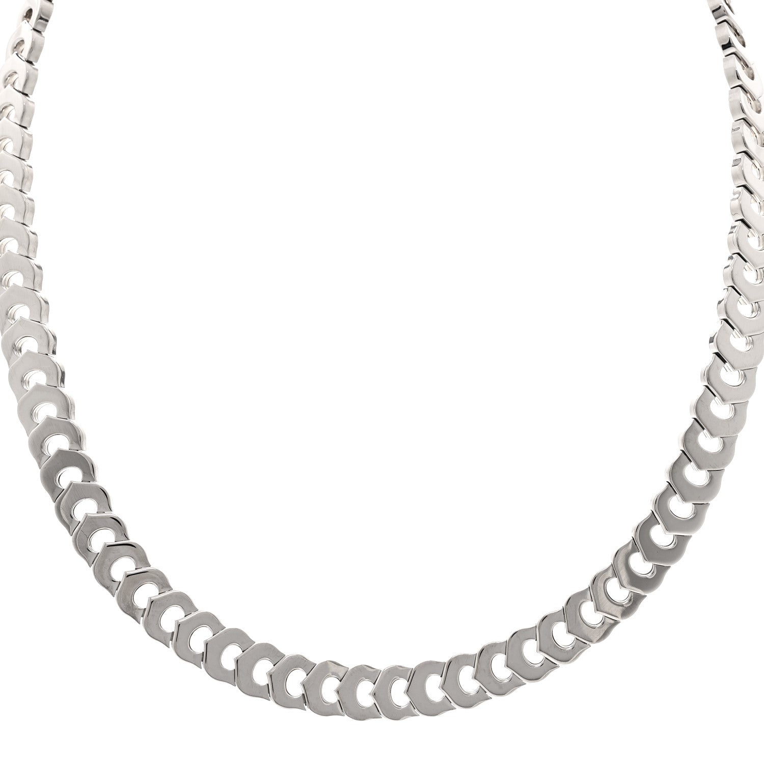 Cartier 18K White Gold Diamond C de Cartier Necklace 1 of 4