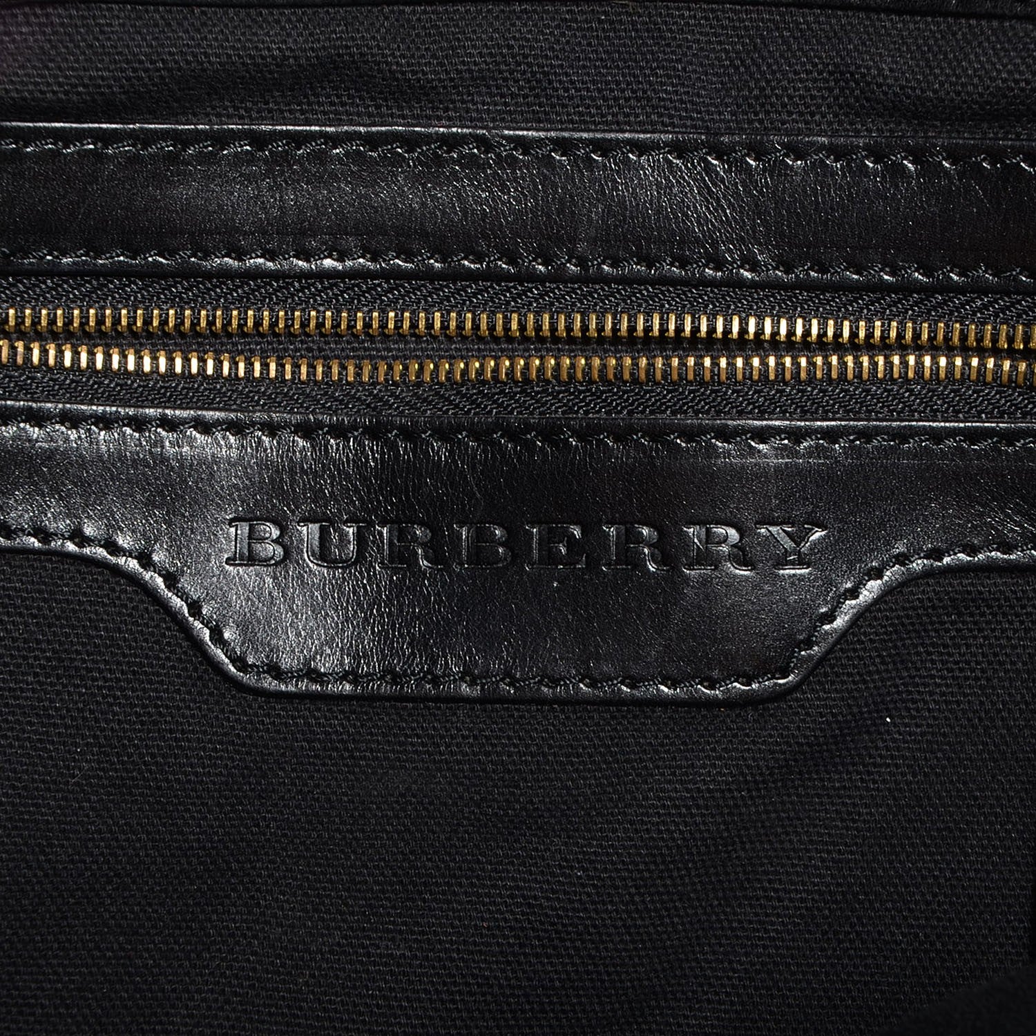 Burberry House Check Bridle Calfskin Medium Gosford Hobo Black 6 of 12