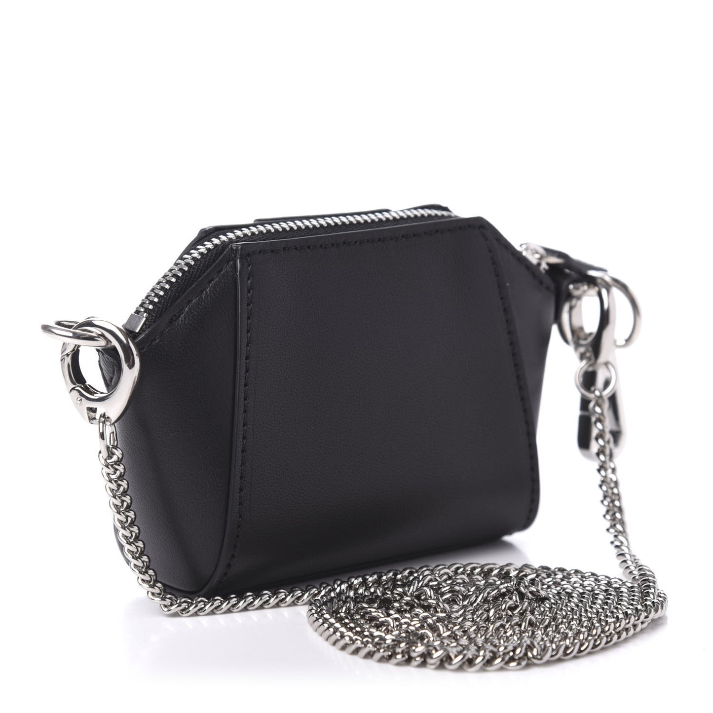 Lambskin Baby Antigona with Chain Black