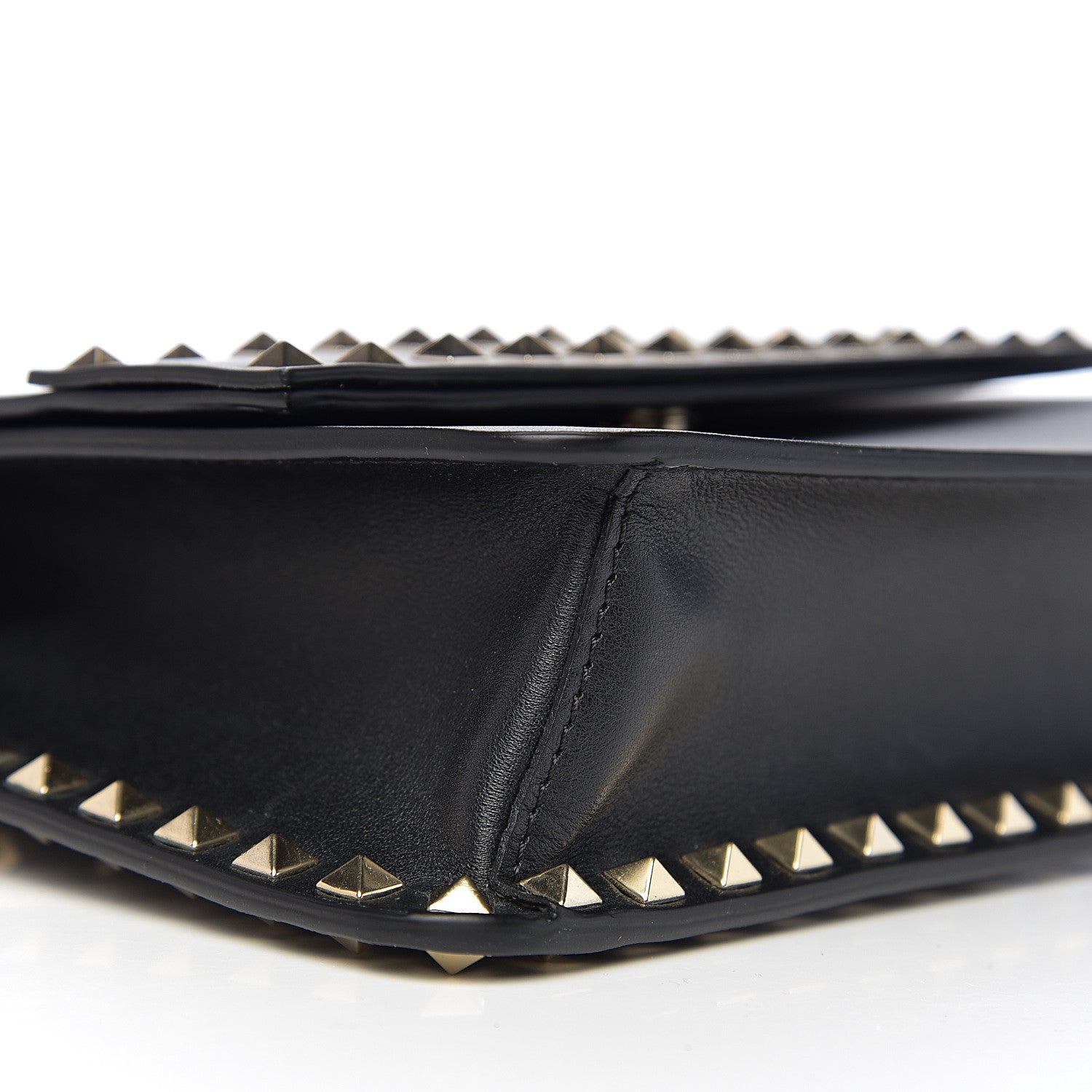 Valentino Garavani Vitello Rockstud Side Slip Crossbody Black 6 of 8
